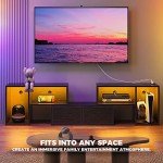 Rolanstar LED TV Stand with Storage and Power Outlets