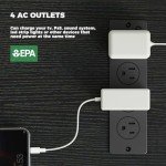 Rolanstar LED TV Stand with Storage and Power Outlets