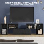 Rolanstar LED TV Stand with Storage and Power Outlets