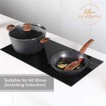 12-Piece Nonstick Induction Cookware Set - Granite Black