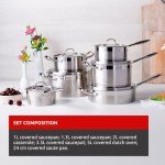 Lagostina Stainless Steel 12-Piece Cookware Set