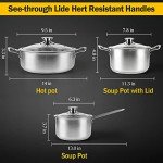 6-Piece Stainless Steel Cookware Set for All Stovetops