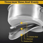 6-Piece Stainless Steel Cookware Set for All Stovetops