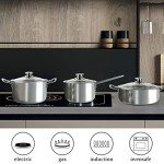 6-Piece Stainless Steel Cookware Set for All Stovetops