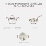 Lagostina Bronze Elegance Stainless Steel Cookware Set