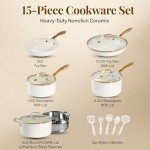 Gotham Steel 15-Piece Ceramic Cookware Set