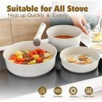 SENSARTE Non-Stick Cookware Set with Removable Handles