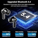 Bluetooth 5.4 Wireless Earbuds with 50H Playtime