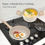 M MELENTA 11-Piece Non-Stick Ceramic Cookware Set