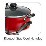 Tramontina 18-Piece Nonstick Cookware Set in Red