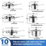 10-Piece Stainless Steel Cookware Set