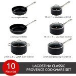 Lagostina Classic Provence 10-Piece Nonstick Cookware Set