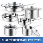 10-Piece Stainless Steel Cookware Set