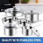 10-Piece Stainless Steel Cookware Set