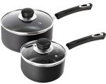 KICHLY Nonstick Saucepan Set with Glass Lids