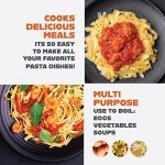 Gotham Steel 5 Quart Nonstick Pasta Pot with Strainer