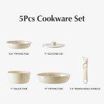 Redchef 5-Piece Nonstick Ceramic Cookware Set