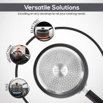 KICHLY Nonstick Saucepan Set with Glass Lids