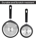 KICHLY Nonstick Saucepan Set with Glass Lids