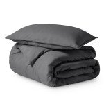 Soft Cooling Twin Duvet Cover in Grey