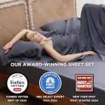 Bedsure Queen Size 100% Bamboo Bedding Set - Gray