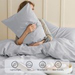 SASTTIE Soft Bedding Set with Zipper - Gray