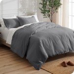 Soft Cooling Twin Duvet Cover in Grey