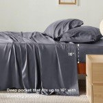 Bedsure Queen Size 100% Bamboo Bedding Set - Gray