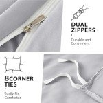 SASTTIE Soft Bedding Set with Zipper - Gray