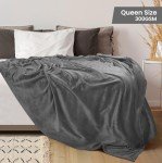 Utopia Bedding Grey Flannel Queen Bed Set