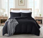 Black 3-Piece Ultra Soft Duvet Cover Set