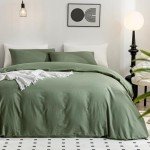 JELLYMONI Green Queen Duvet Cover Set - 3 Pieces