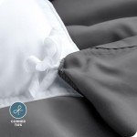 Soft Cooling Twin Duvet Cover in Grey