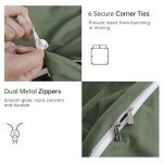 JELLYMONI Green Queen Duvet Cover Set - 3 Pieces