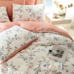 Floral Queen Duvet Cover Set with Pillowcases