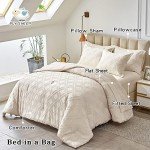 Beige Tufted 7-Piece Queen Comforter Set