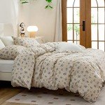 Chic Floral Queen Duvet Cover Set, 3 Pieces