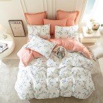 Floral Queen Duvet Cover Set with Pillowcases