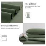 JELLYMONI Green Queen Duvet Cover Set - 3 Pieces