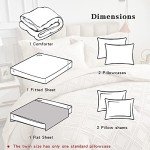 Beige Tufted 7-Piece Queen Comforter Set