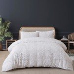 White Tufted Queen Comforter Set - 3 Pieces