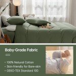 JELLYMONI Green Queen Duvet Cover Set - 3 Pieces