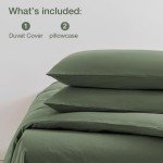 JELLYMONI Green Queen Duvet Cover Set - 3 Pieces