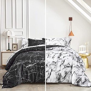 Modern Marble Queen Comforter Set, 7 Pieces