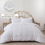 White Tufted Queen Comforter Set - 3 Pieces