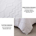 White Tufted Queen Comforter Set - 3 Pieces