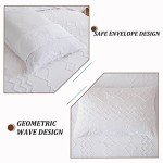 White Tufted Queen Comforter Set - 3 Pieces