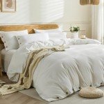 JELLYMONI White Cotton Duvet Cover Set, 3 Pieces