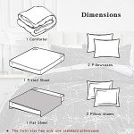 Modern Marble Queen Comforter Set, 7 Pieces