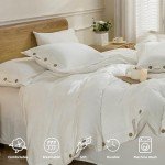JELLYMONI White Cotton Duvet Cover Set, 3 Pieces